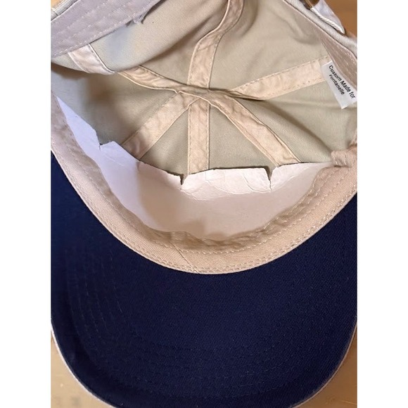 Fontanelle Baseball Cap Tan Navy USA Flag Embroidered Adjustable Strap - Picture 6 of 7